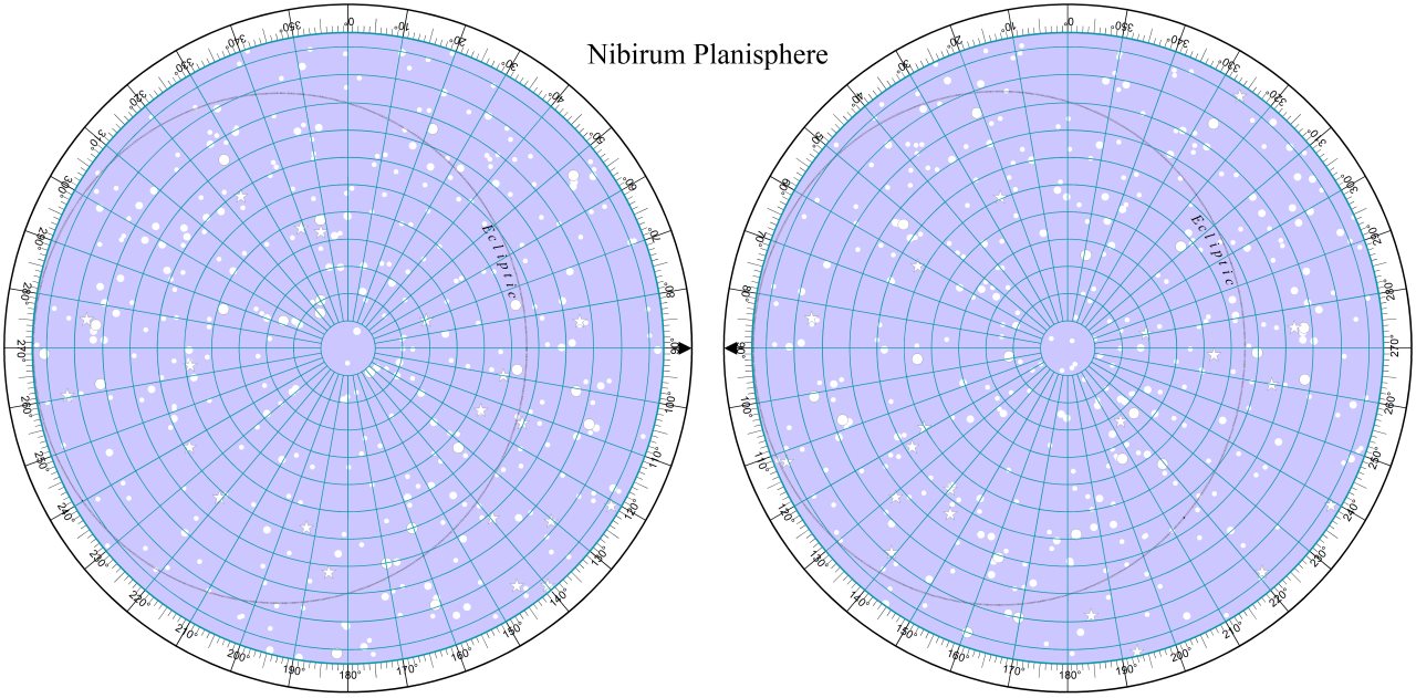 Nibirum Map: Star Map - Planisphere by Wyvern